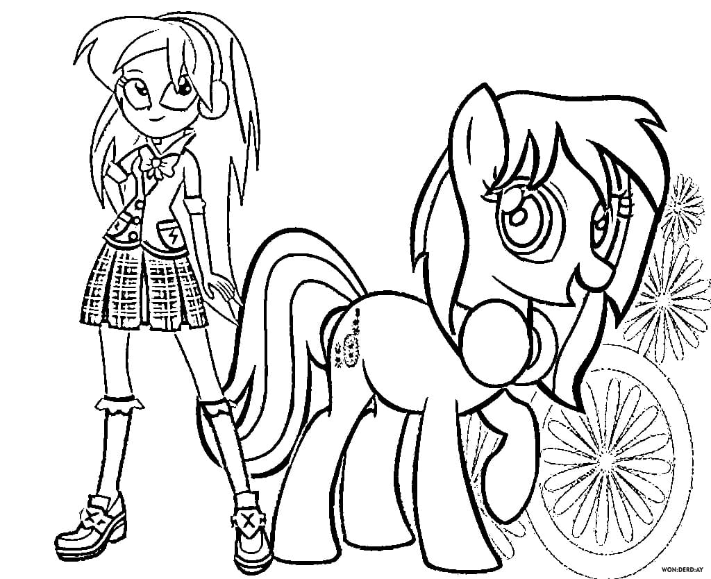 100 Dibujos de Equestria Girls para Colorear para Imprimir