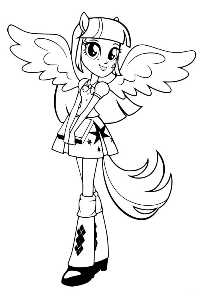 Coloring pages Equestria Girls. 100 Coloring Pages for Printing