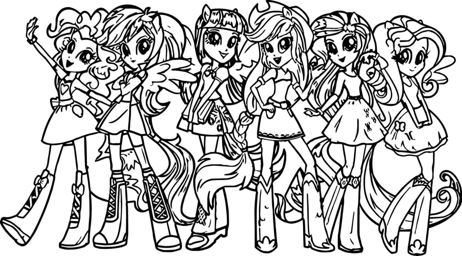 Equestria Girls Ausmalbilder