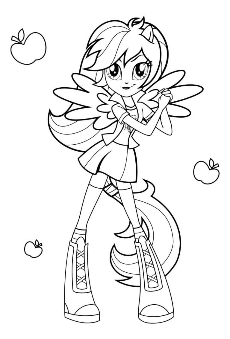 Coloring pages Equestria Girls. 100 Coloring Pages for Printing