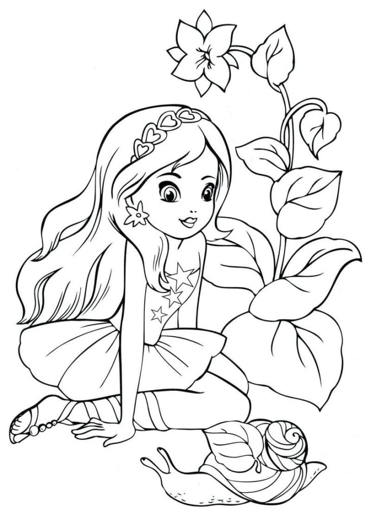 Coloriage pour les filles de 7 ans. Imprimer 110 Coloriages gratuites