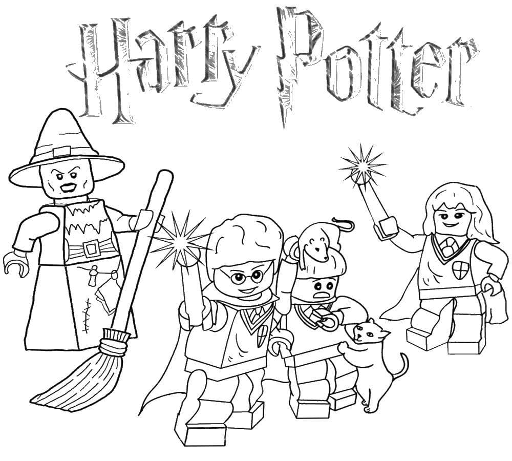 Ausmalbilder Harry Potter (150 Stück). Drucken Sie A4