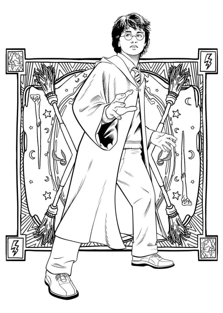 150 Desenhos de Harry Potter para colorir. Imprimir A4
