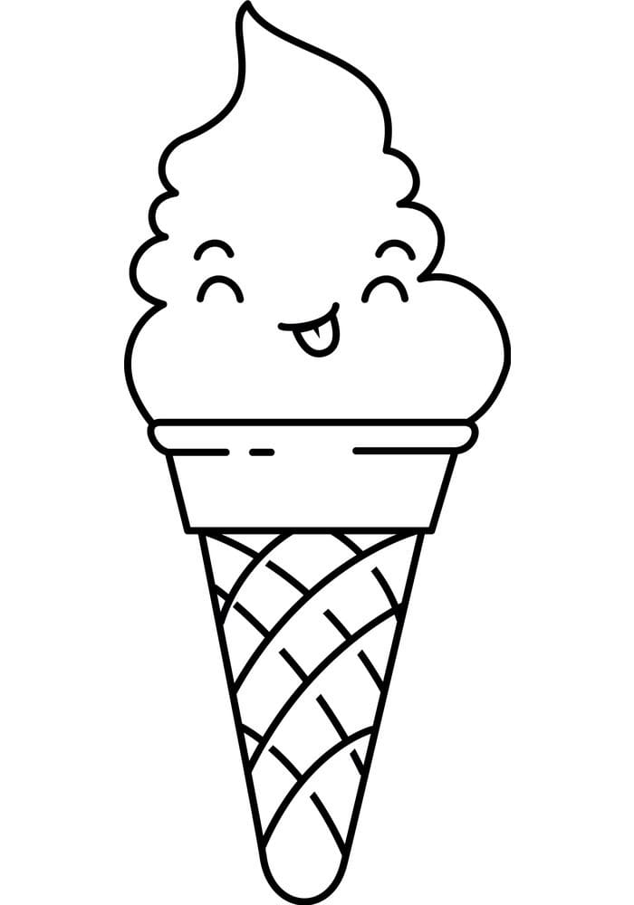 Раскраски Мороженое (90 шт.) Скачать и распечатать бесплатно