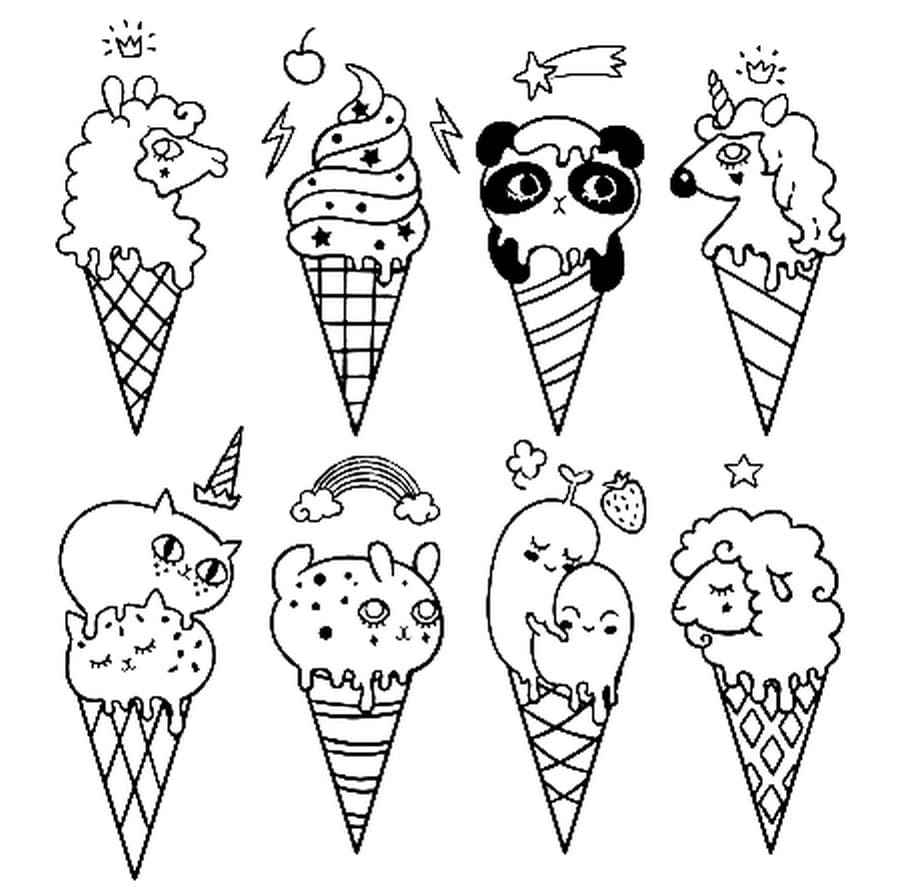 Lista 105 Foto Dibujos Para Colorear De Helados Kawaii Mirada Tensa 8262