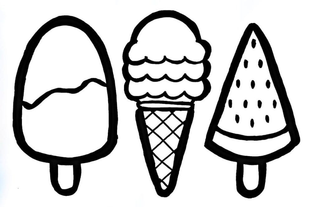 Ice cream Coloring Pages (90 Pieces). Download and Print for Free