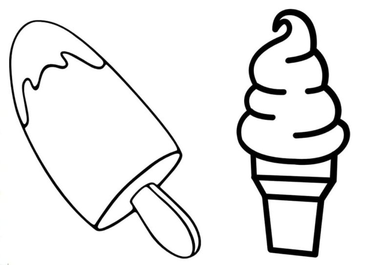 Ausmalbilder Eis (90 Stück). Kostenlos herunterladen und ausdrucken