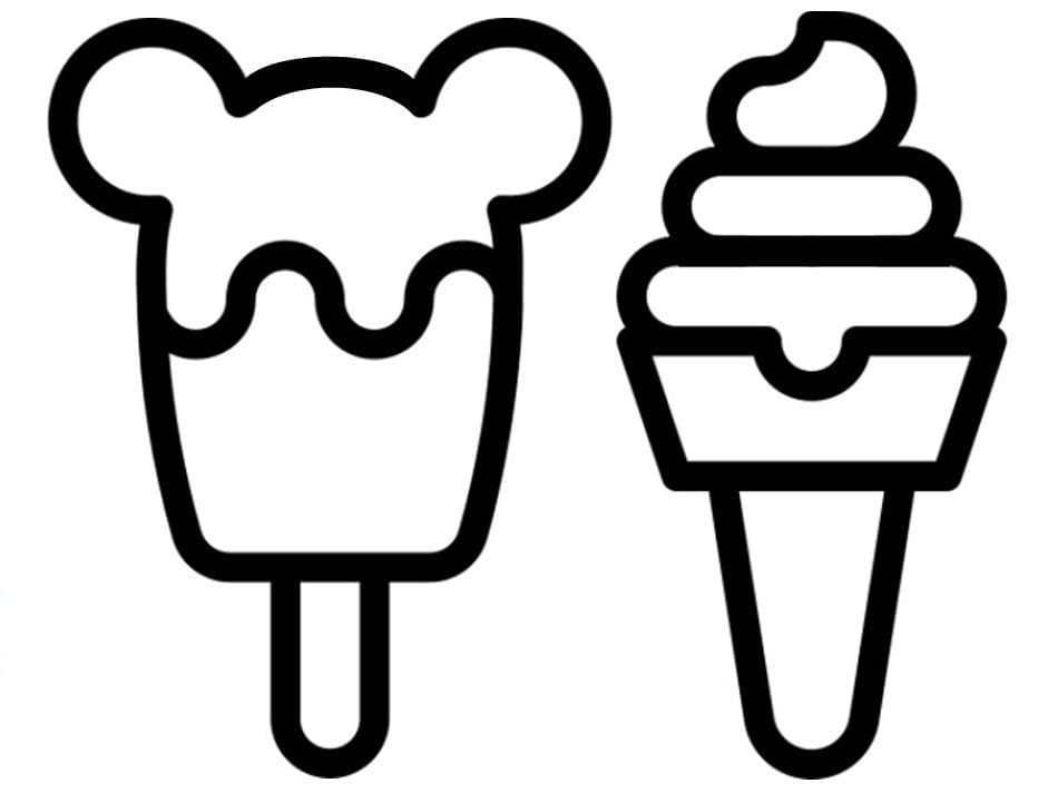 Dibujos de Helados para Colorear (90 Piezas). Imprimir gratis