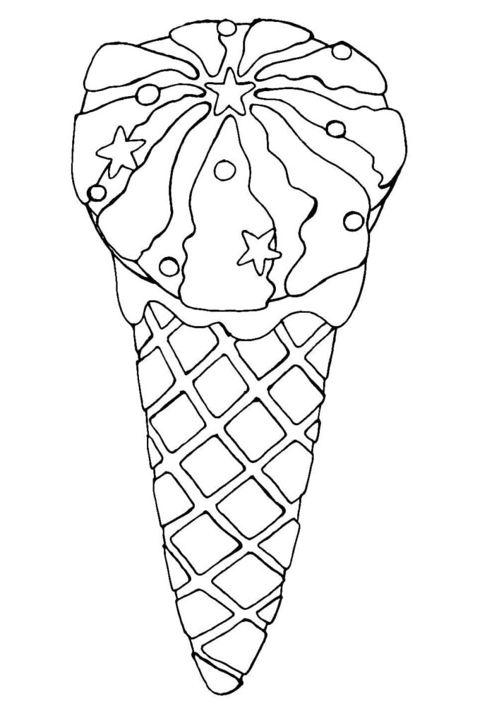 Coloriage Crème glacée. Imprimer gratuitement