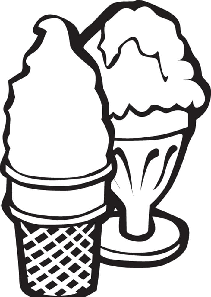 Ice cream Coloring Pages (90 Pieces). Download and Print for Free