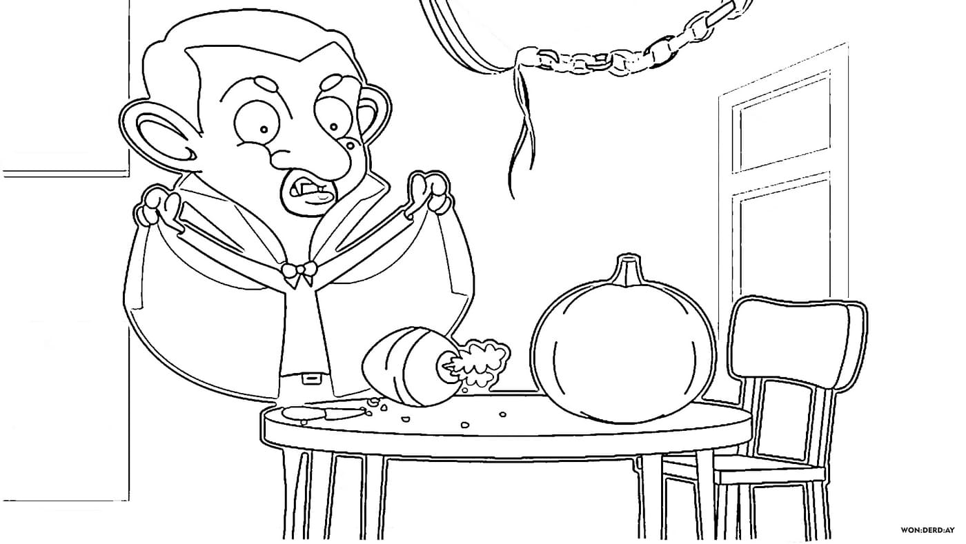 Mr Bean Printable Coloring Pages