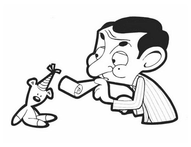 Dibujos Para Colorear Mr Bean Imprima Gratis Piezas