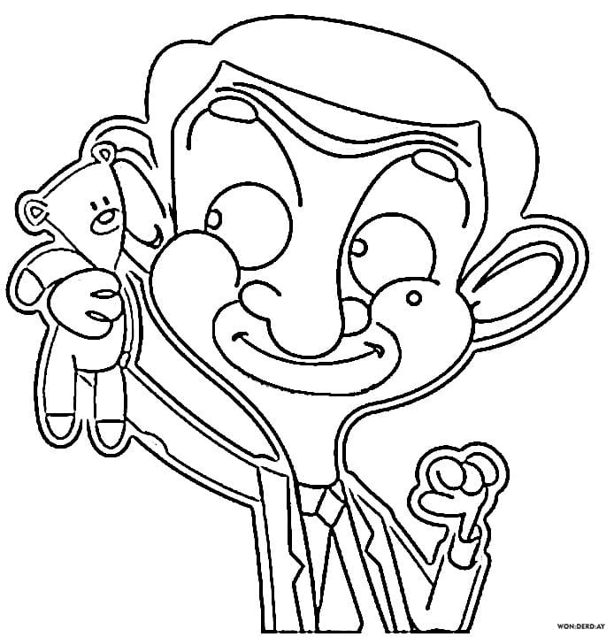 Dibujos para Colorear Mr Bean. Imprima Gratis (50 Piezas)