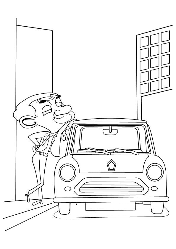 Desenhos para colorir do Mr. Bean (50 peças). Imprimir gratuitamente