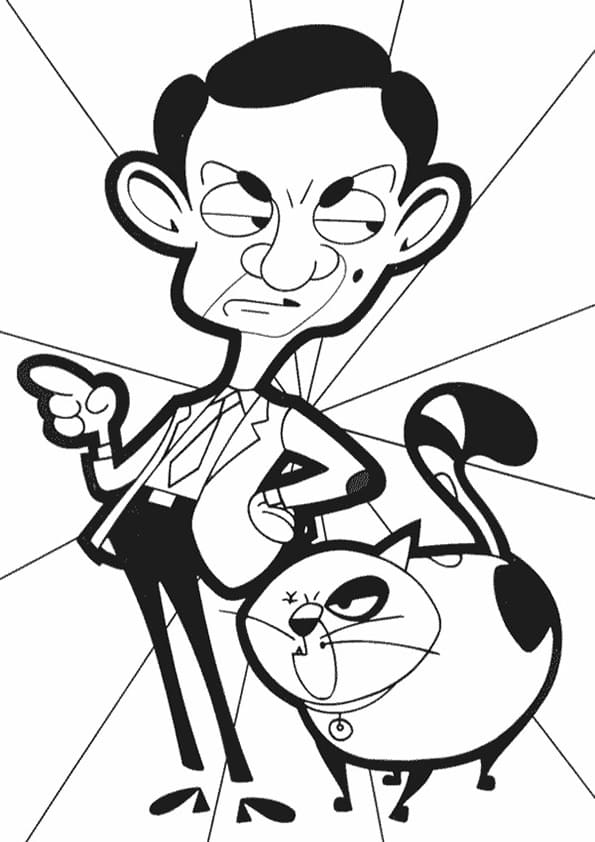 Mr Bean Coloring Pages. Print For Free (50 pieces)