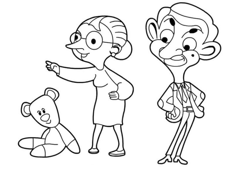 Mr Bean Coloring Pages. Print For Free (50 pieces)