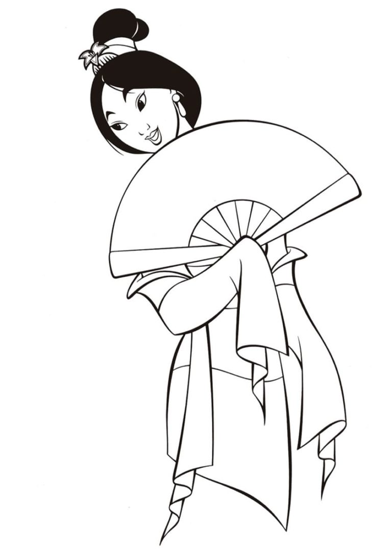 Mulan Coloring Pages. Print Disney Princess for Free