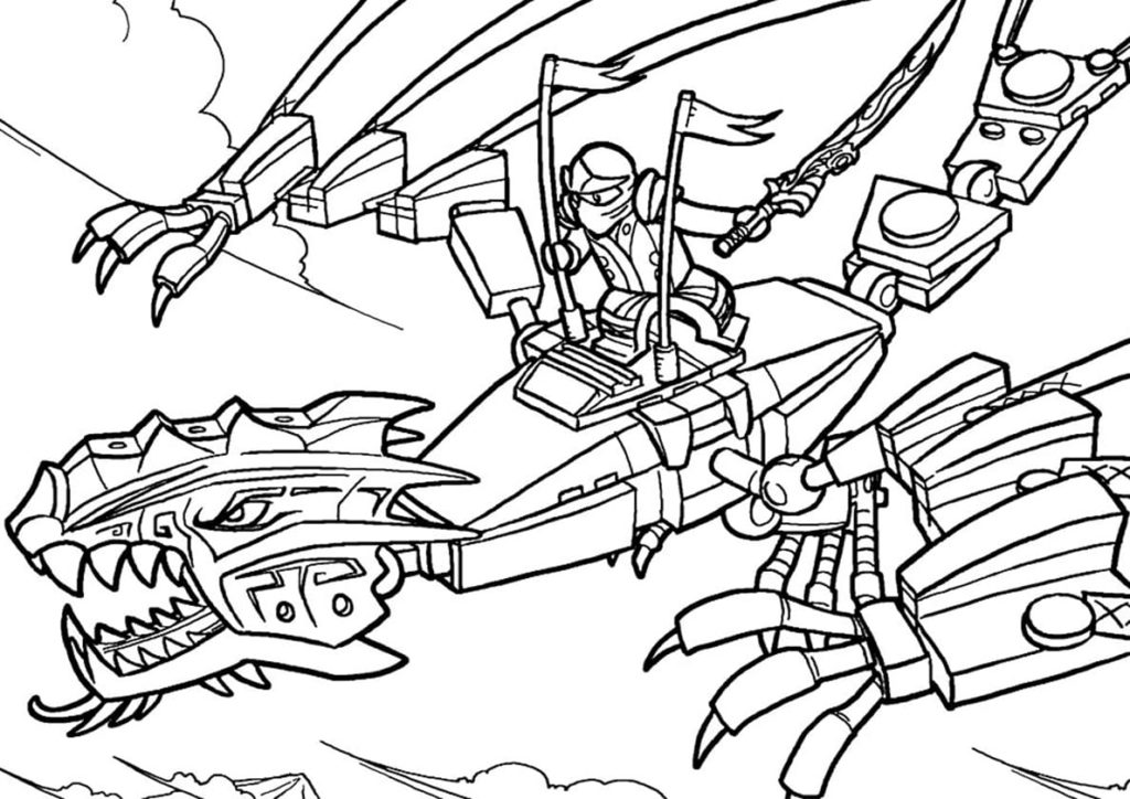 Coloriages Lego Ninjago (100 Pièces). Imprimer gratuitement A4