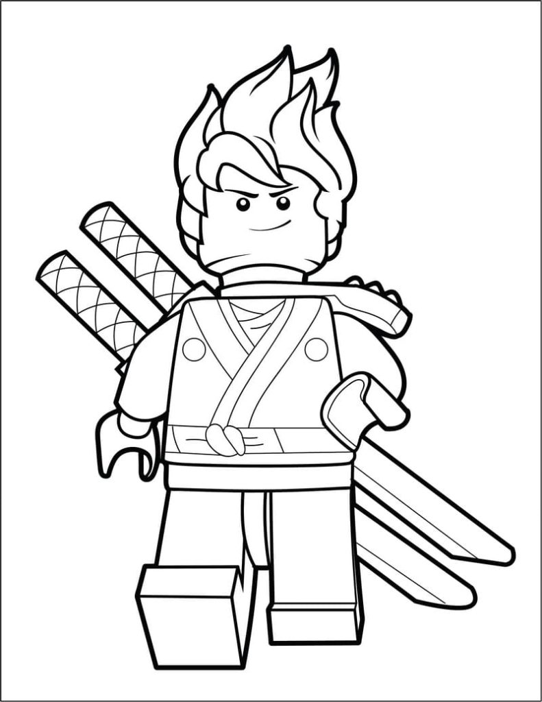 LEGO Ninjago Coloring Pages (100 Pieces). Print for Free A4