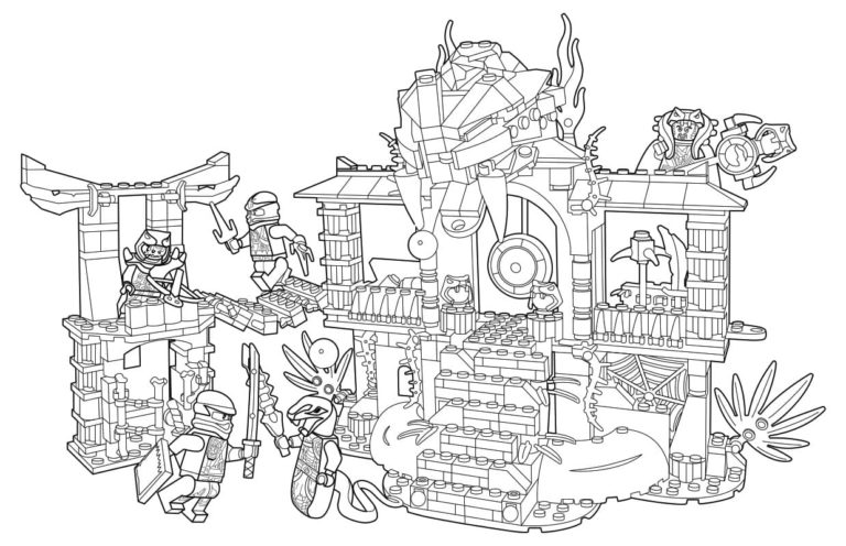 Dibujos de Lego Ninjago para Colorear (100 Piezas). Imprima gratis A4
