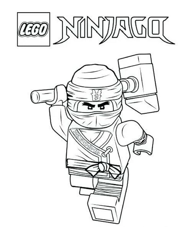 Ausmalbilder Lego Ninjago (100 Stück). Kostenlos drucken A4