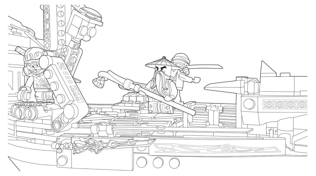 LEGO Ninjago Coloring Pages (100 Pieces). Print for Free A4