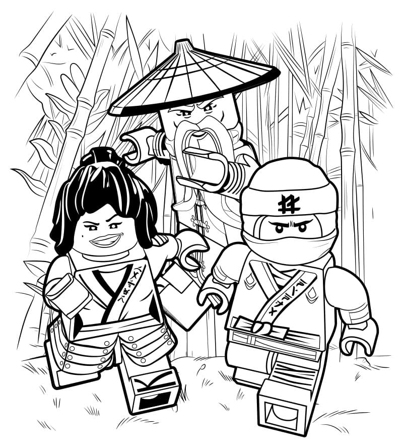 Desenhos para colorir grátis para imprimir Personagem Lego Ninjago