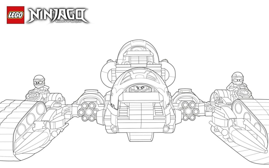 LEGO Ninjago Coloring Pages (100 Pieces). Print for Free A4