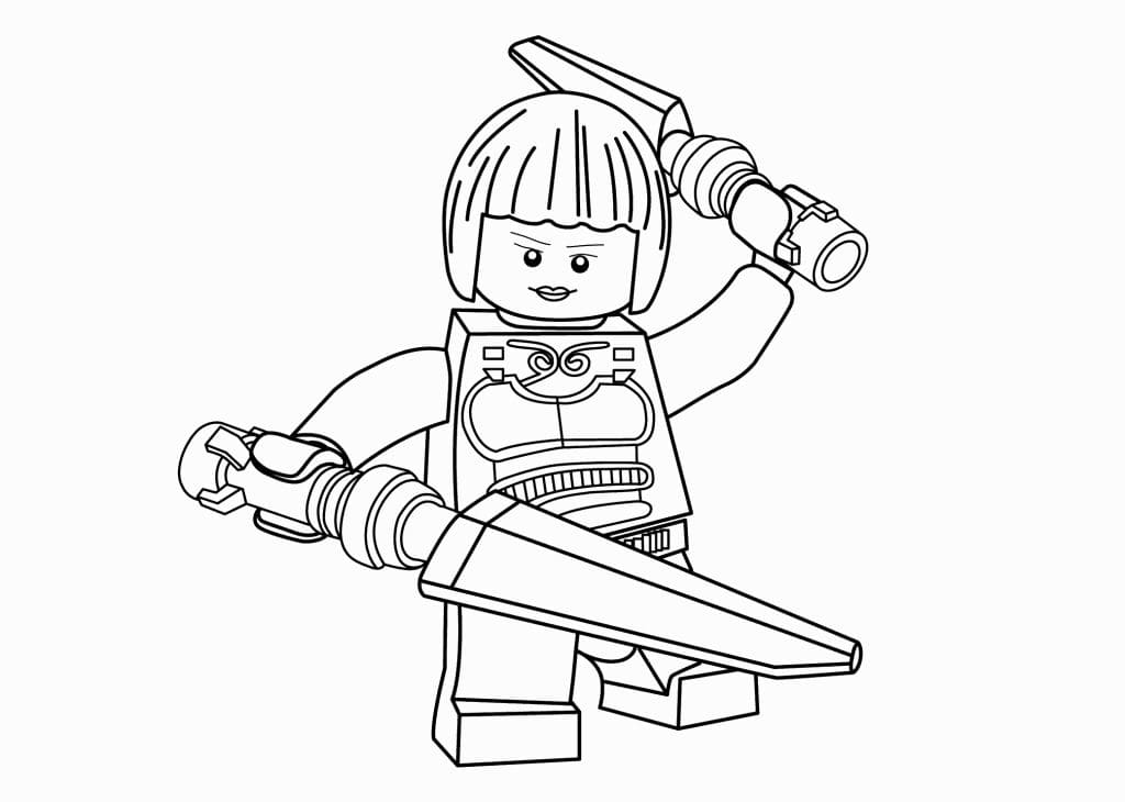 Dibujos de Lego Ninjago para Colorear (100 Piezas). Imprima gratis A4