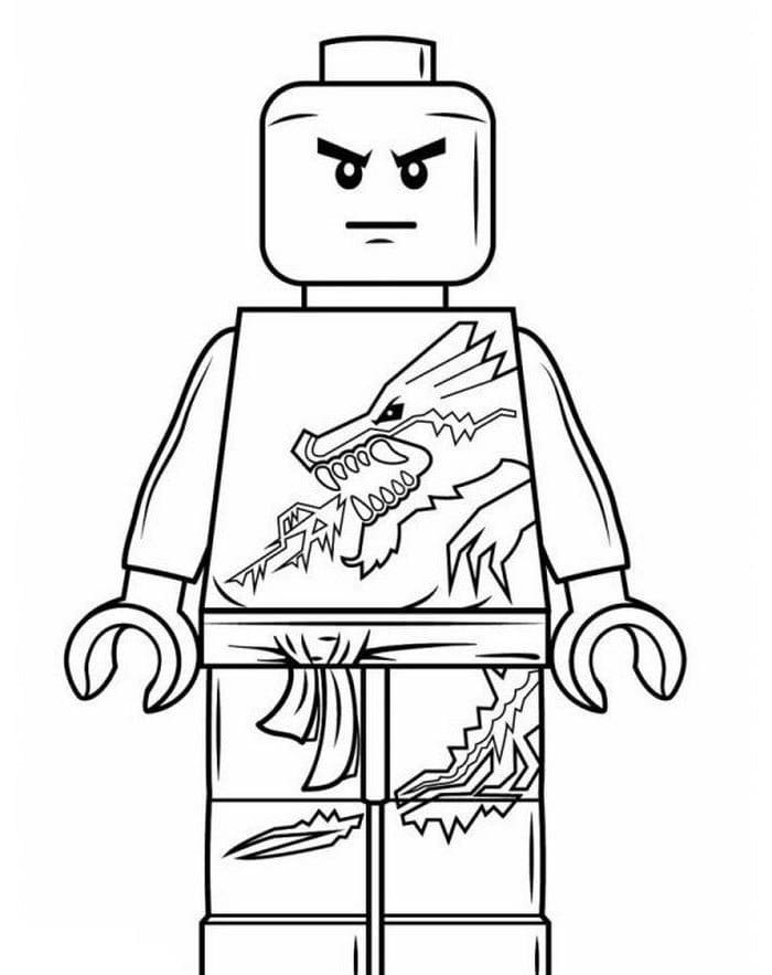 Ausmalbilder Lego Ninjago (100 Stück). Kostenlos drucken A4