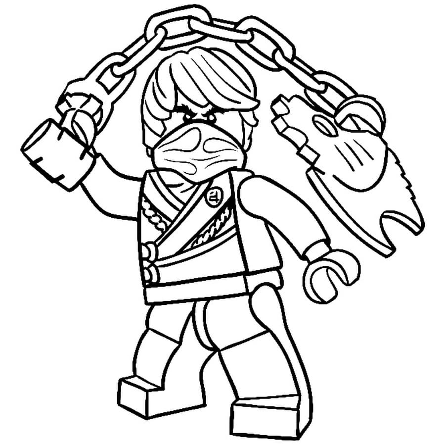 LEGO Ninjago Coloring Pages (100 Pieces). Print for Free A4