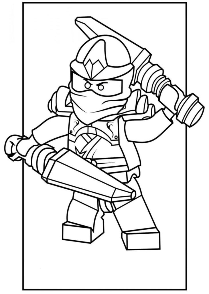 LEGO Ninjago Coloring Pages (100 Pieces). Print for Free A4