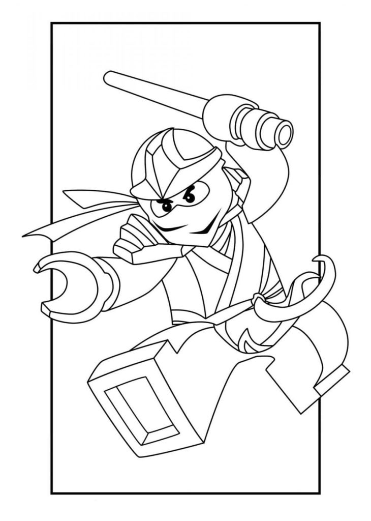 LEGO Ninjago Coloring Pages (100 Pieces). Print for Free A4