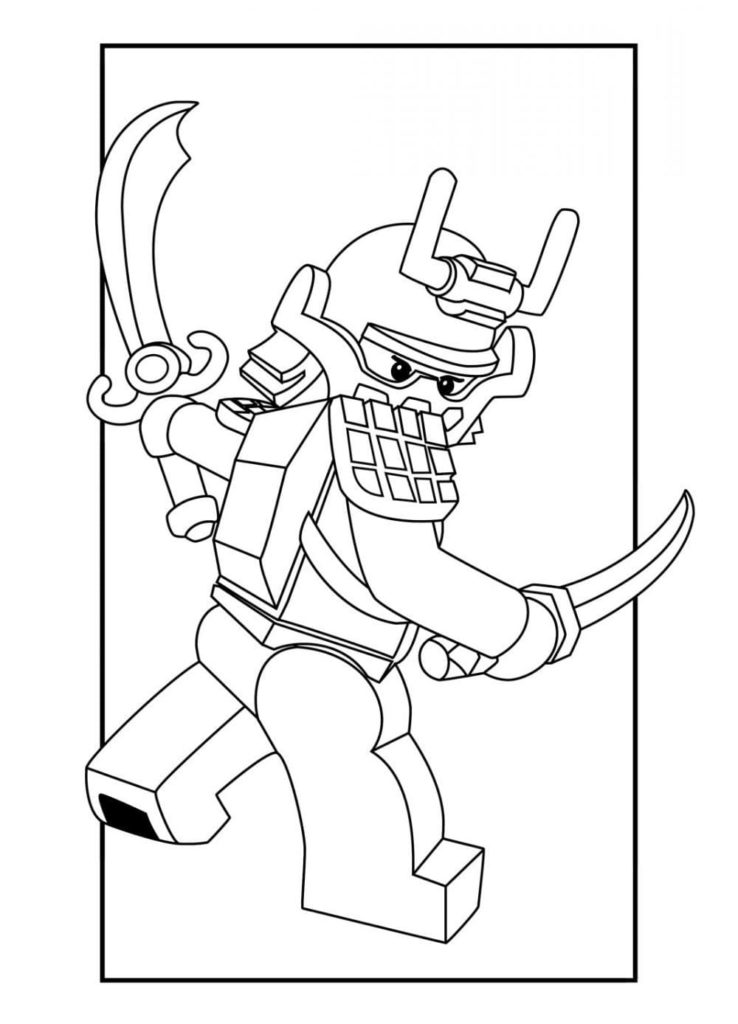 LEGO Ninjago Coloring Pages (100 Pieces). Print for Free A4