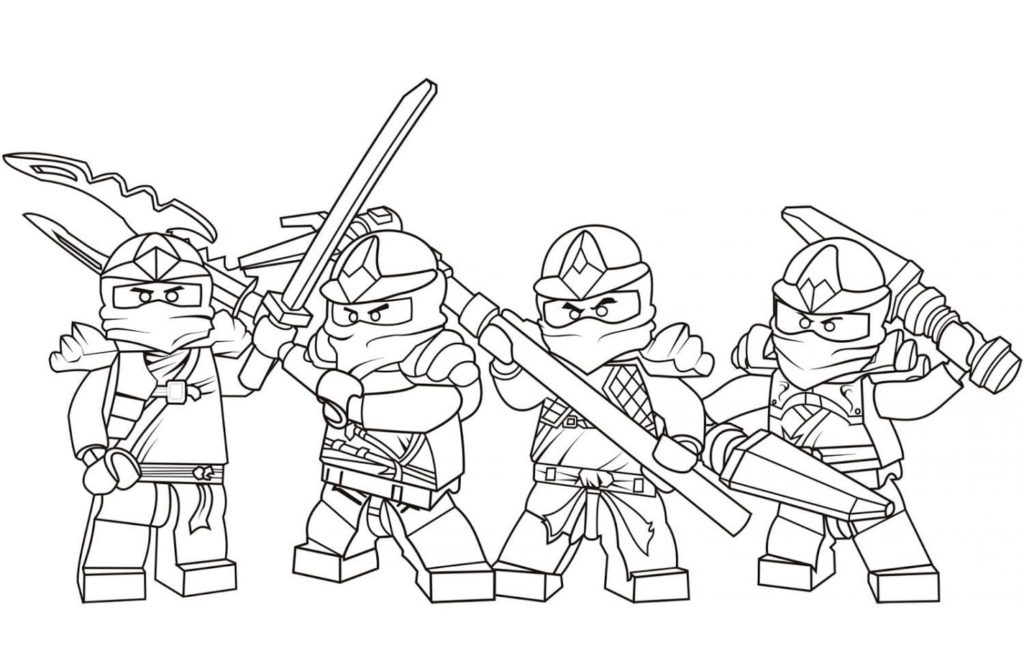 Dibujos de Lego Ninjago para Colorear (100 Piezas). Imprima gratis A4