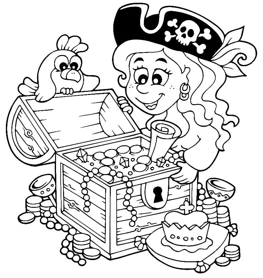 Coloriage Pirates (100 Pièces). Imprimer gratuitement