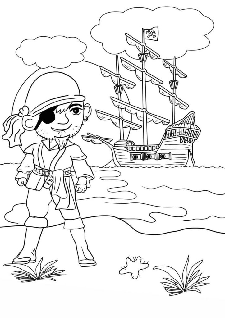 Раскраски Пираты (100 штук). Распечатайте бесплатно