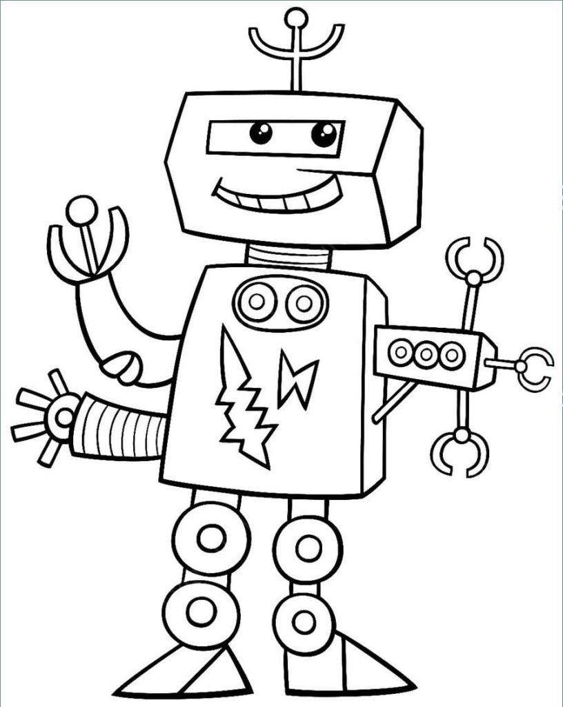 Раскраски Роботы. Распечатайте Мега крутую коллекцию А4