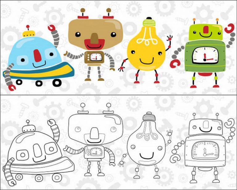 wonderbot coloring page in pdf robots