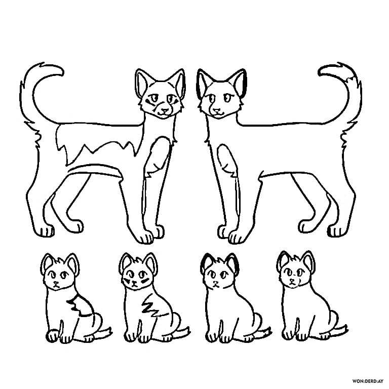 Firestar Warriors Cats Coloring Pages : Chibi Warriors By Noreydragon ... Warrior Cat Chibi