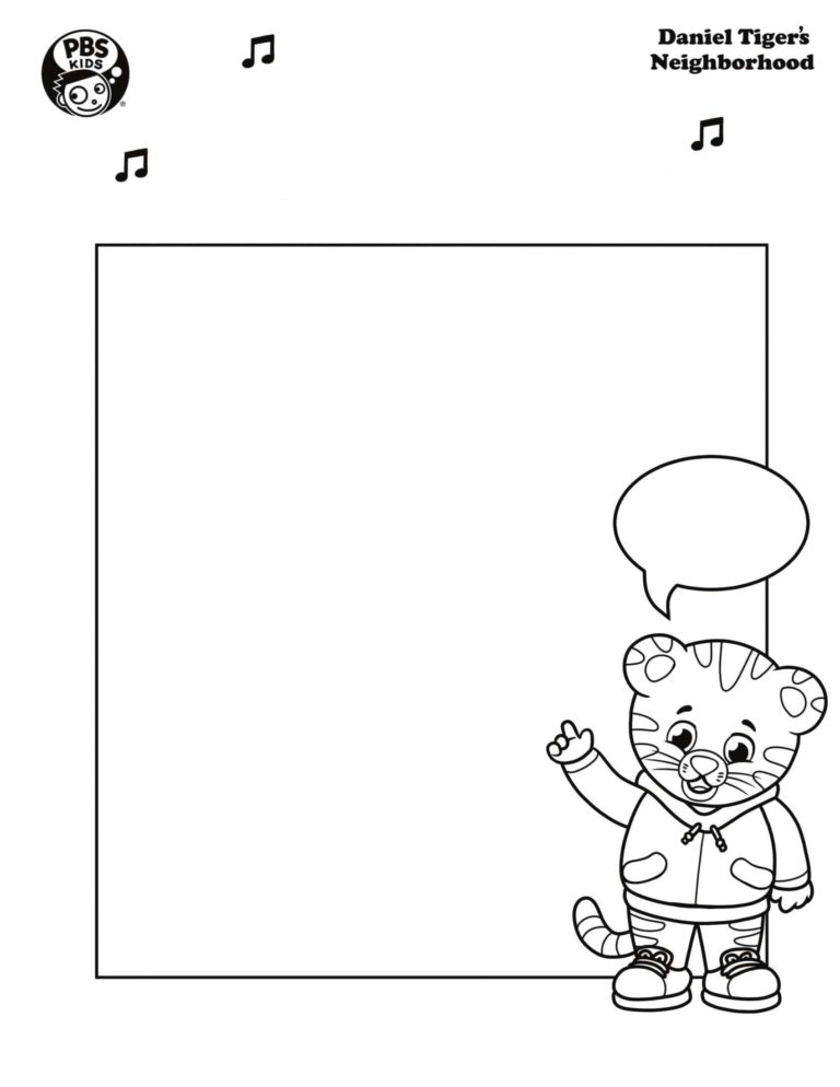 Daniel Tiger's Neighborhood Coloring Pages. Print A4