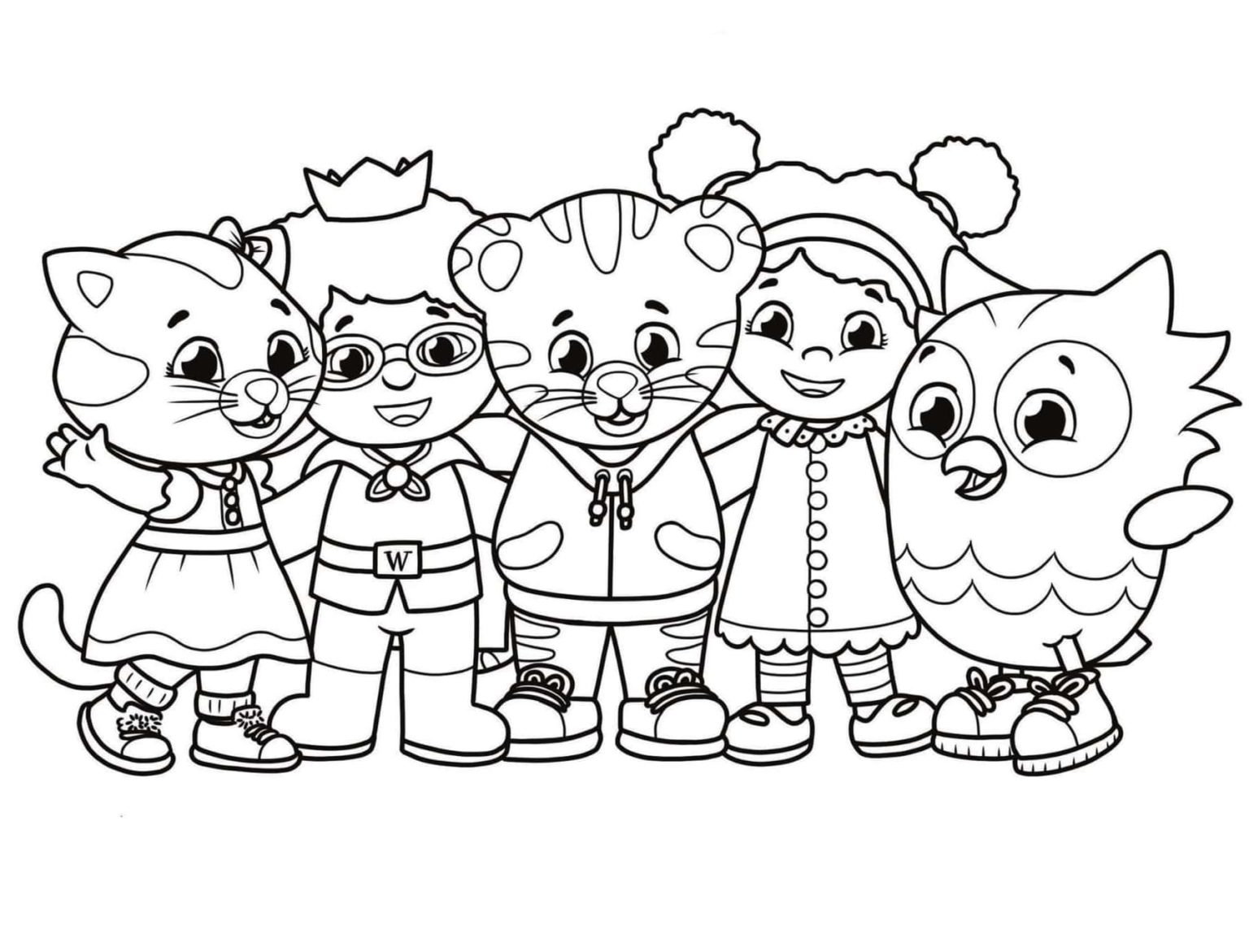 daniel tigers neighborhood coloring page high quality