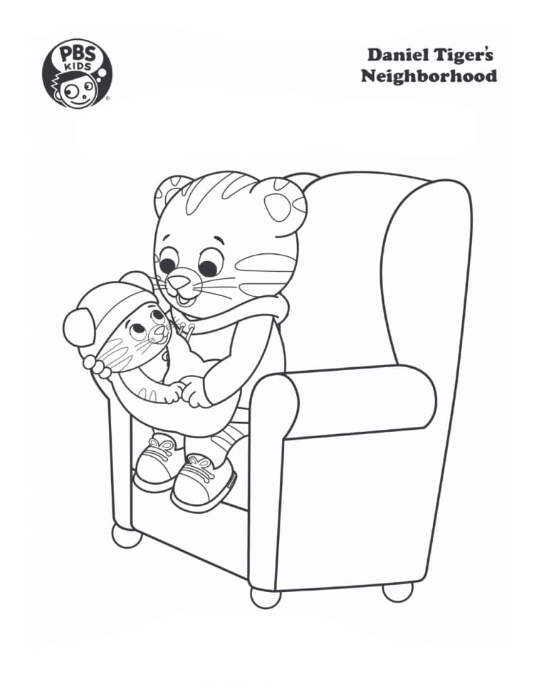 Desenhos de Daniel Tigre para Colorir. Imprimir A4