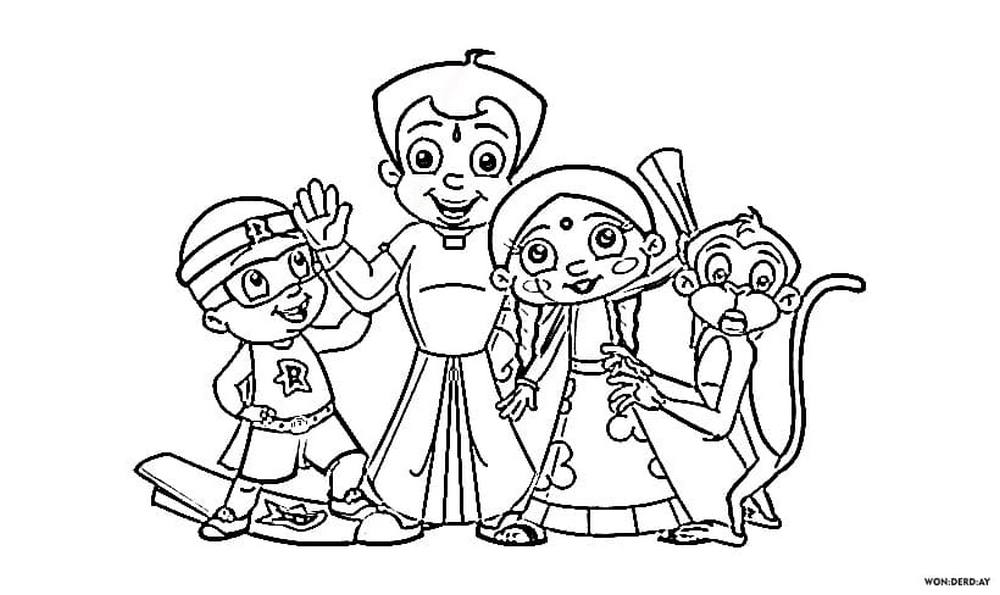 Dibujos de Chhota Bheem para Colorear. Imprimir gratis