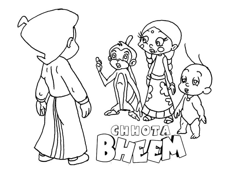 Disegni di Chhota Bheem da Colorare per la Stampa