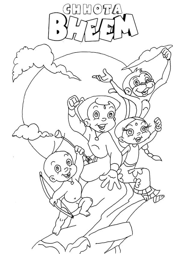 Desenhos de Chhota Bheem para colorir. Imprimir gratuitamente