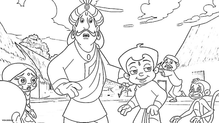 Chotta Bheem Coloring Pages. 55 Images Free Printable