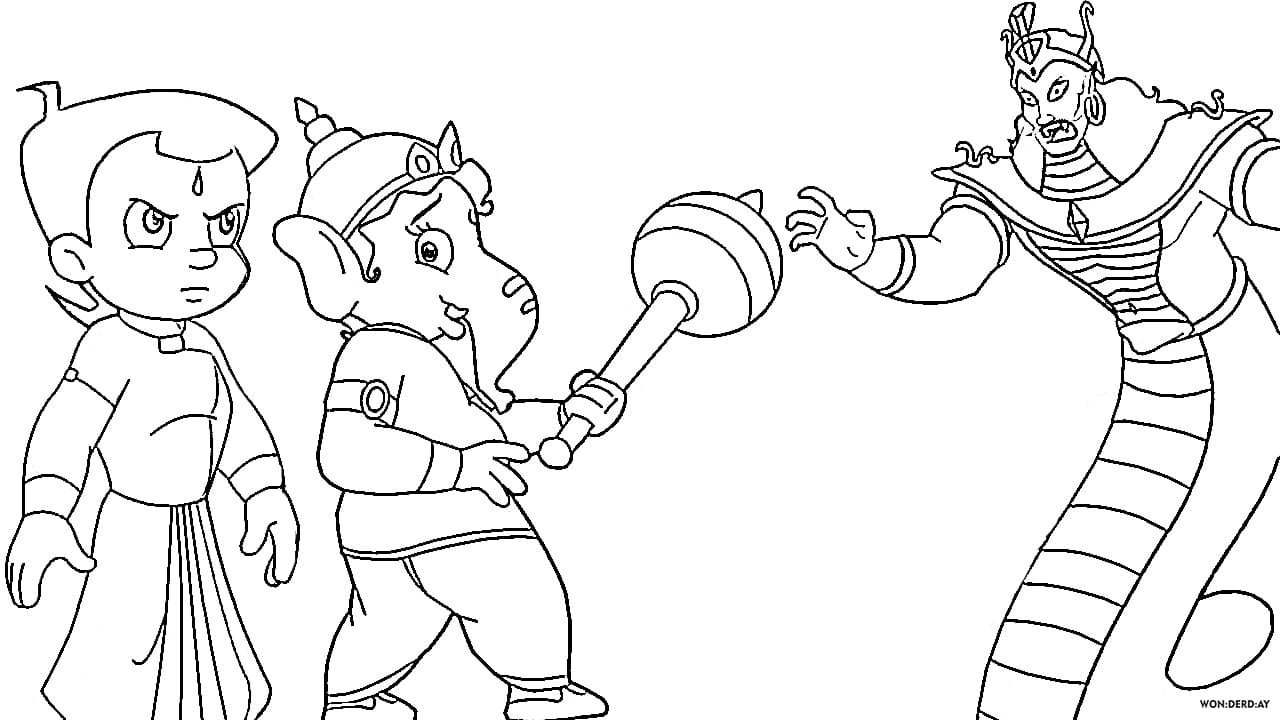 Chhota Bheem Coloring Pages for Kids Printable Free Download   ColoringPages101com