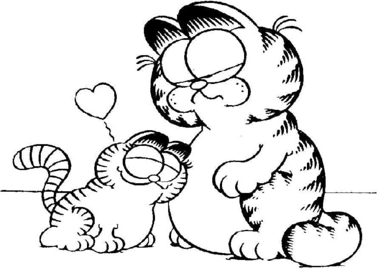 Garfield Coloring Pages. Print for Kids for Free | WONDER DAY ...
