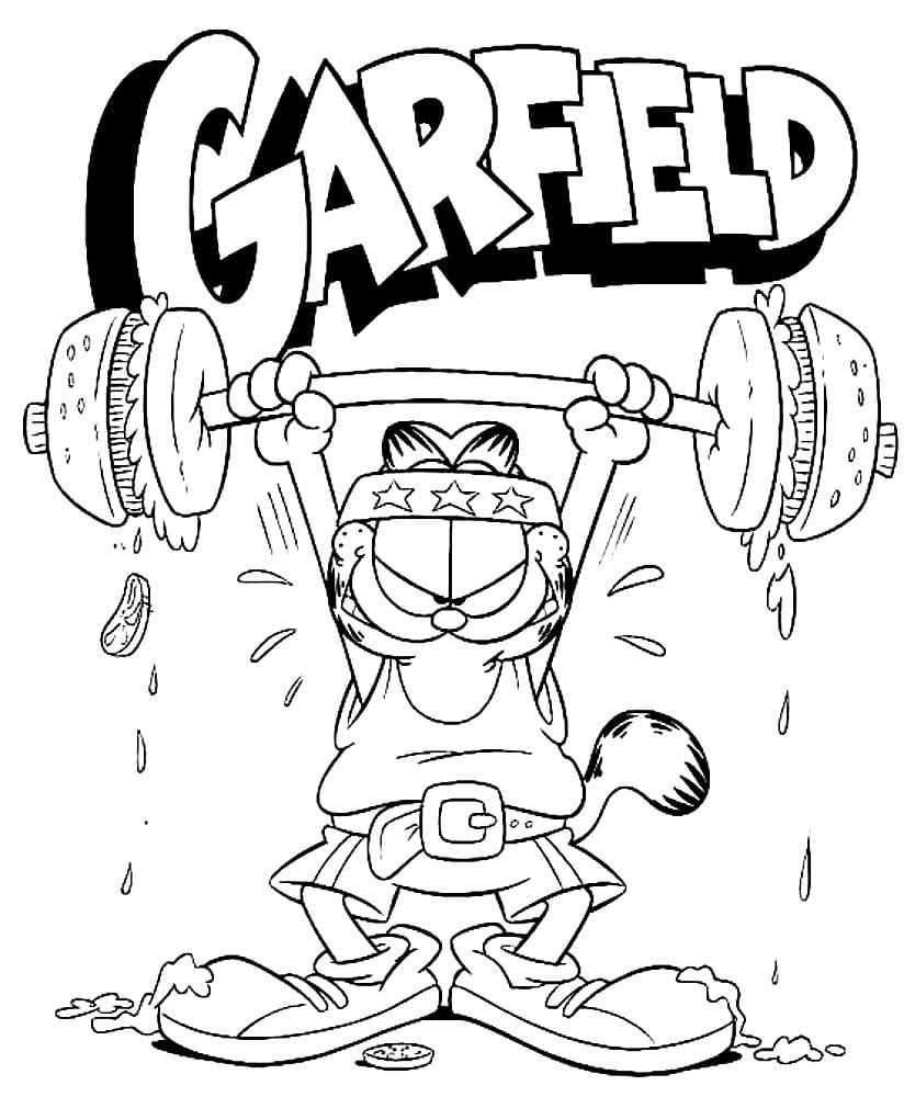 garfeild and odie coloring pages